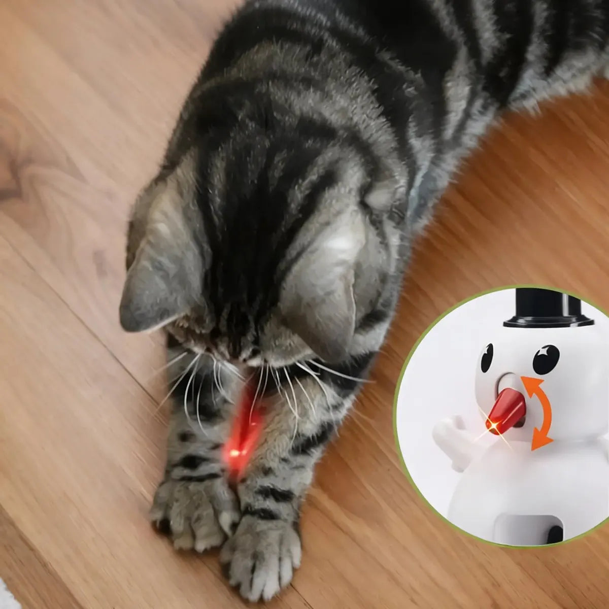 Juguete para gato interactivo muñeco de nieves