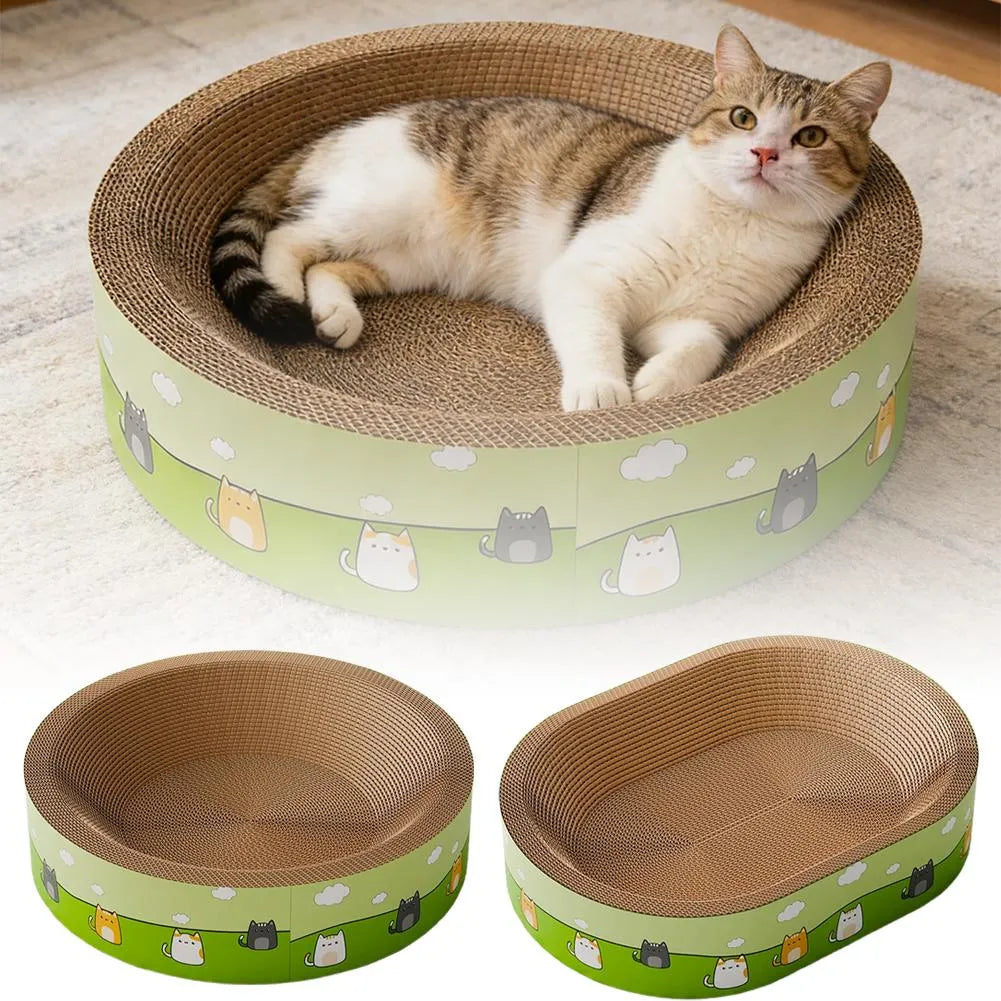 Rascador de cartón R900 verde resistente para gatos