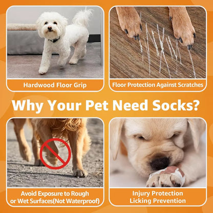 Calcetines antideslizantes para perros medianos y grandes