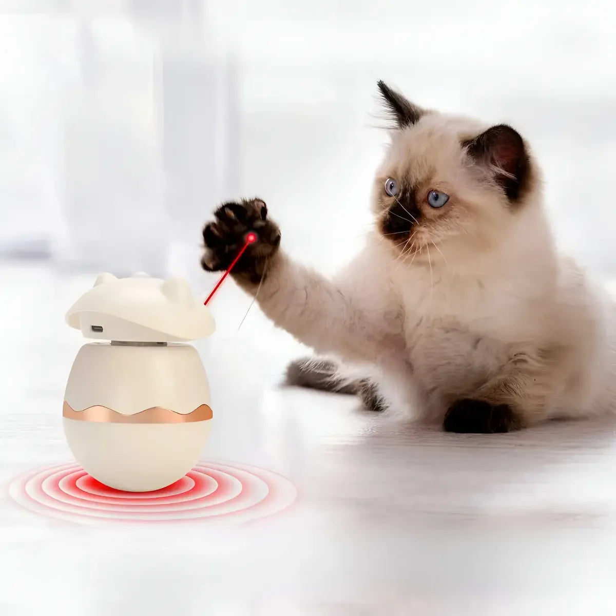 Juguete interactivo de láser recargable para gatos