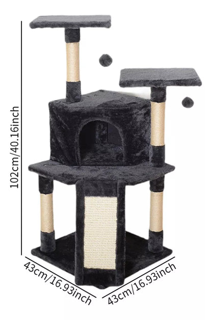 Torre rascador mediana para gatos.