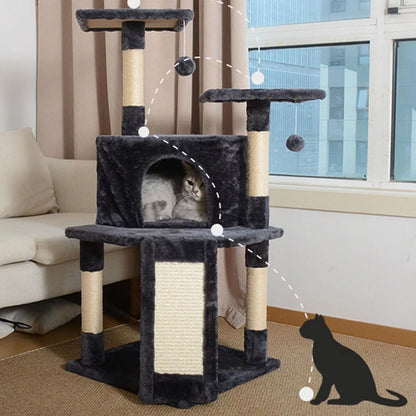Torre rascador mediana para gatos.