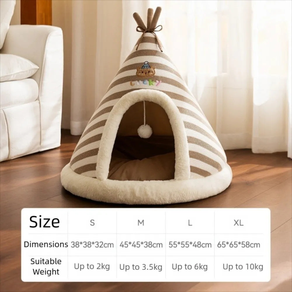 Teepee (Tipi) acolchado para mascotas tamaño L