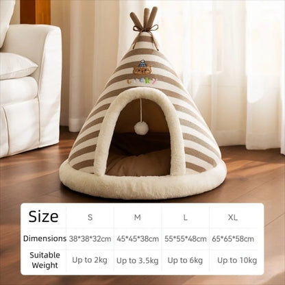 Teepee (Tipi) acolchado para mascotas tamaño L