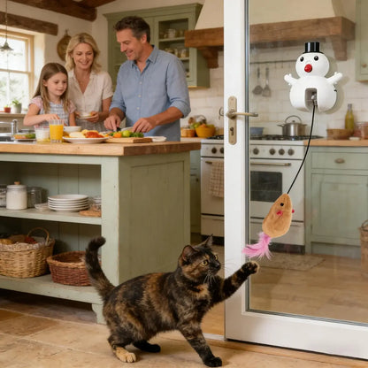Juguete para gato interactivo muñeco de nieves