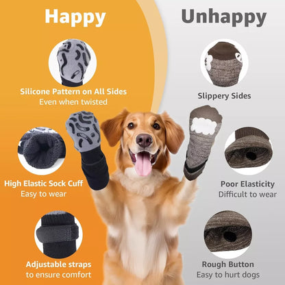 Calcetines antideslizantes para perros medianos y grandes