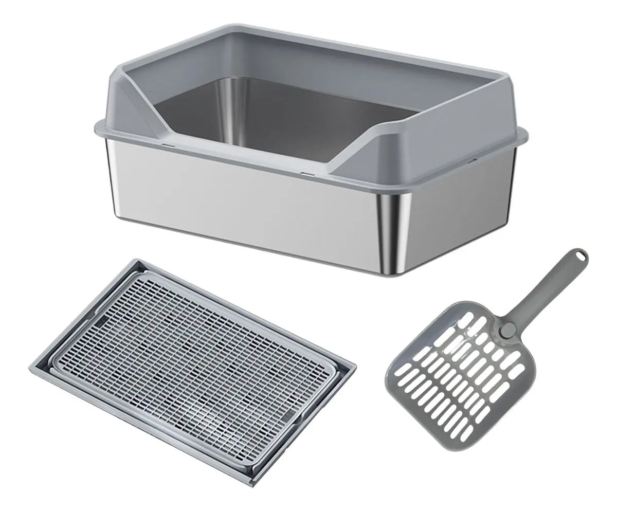 Arenero de acero abierto negro XL 60*40*30cm