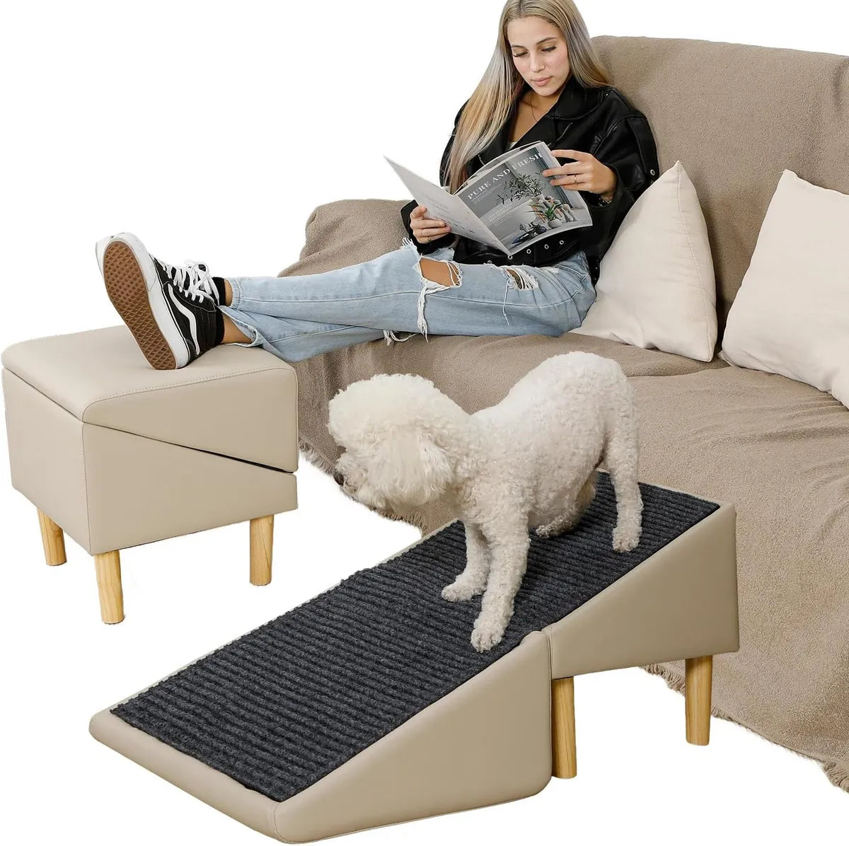 Rampa plegable estilo sofá (35cm de alto)