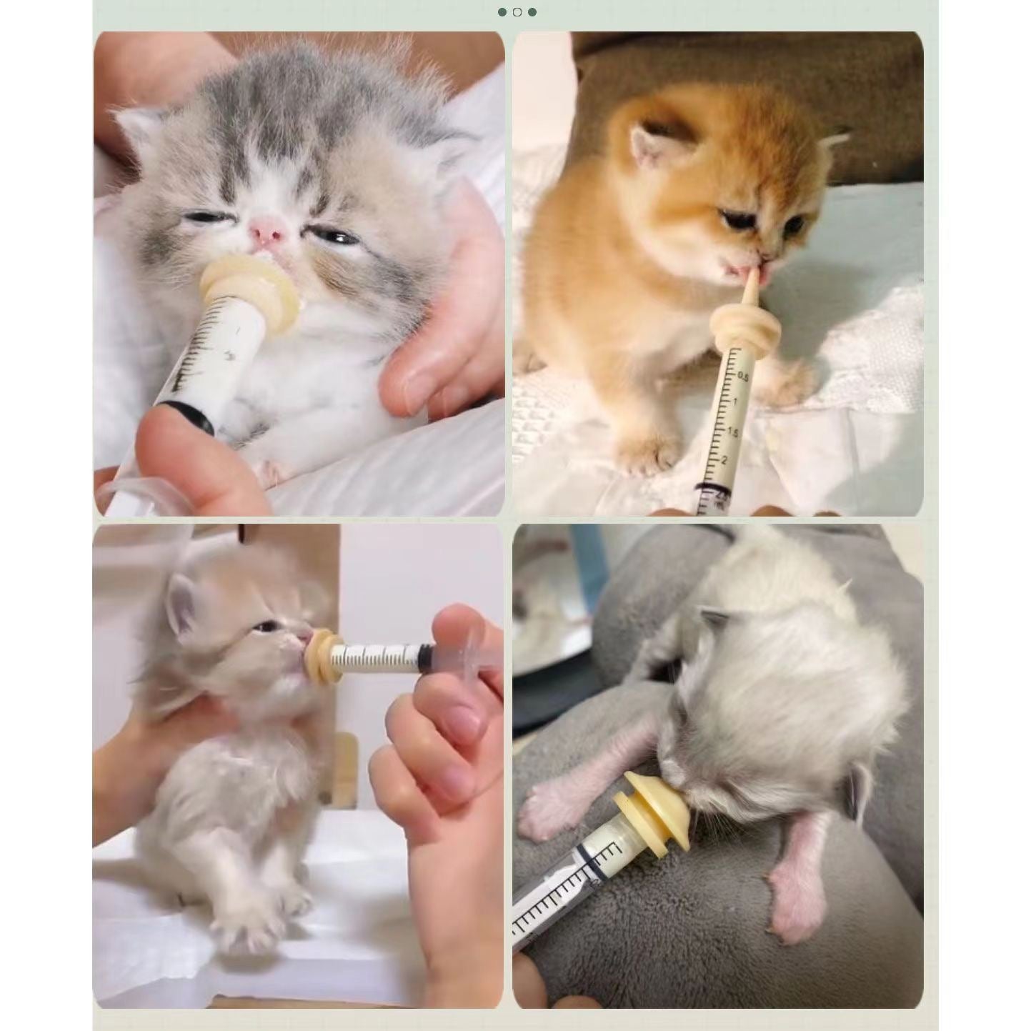 Jeringa para alimentación de mascotas bebes