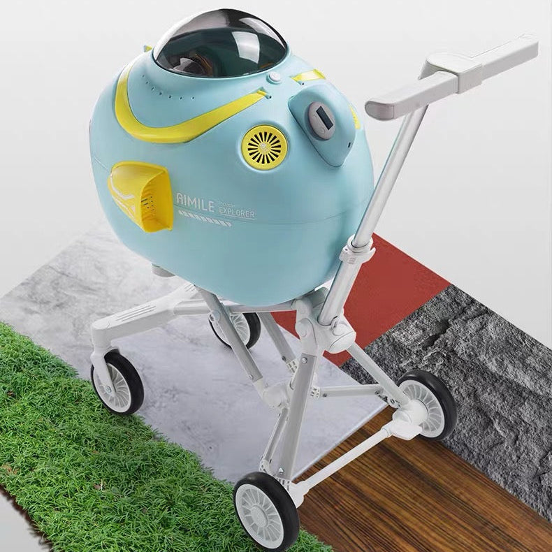 Coche para mascotas modelo submarino color celeste