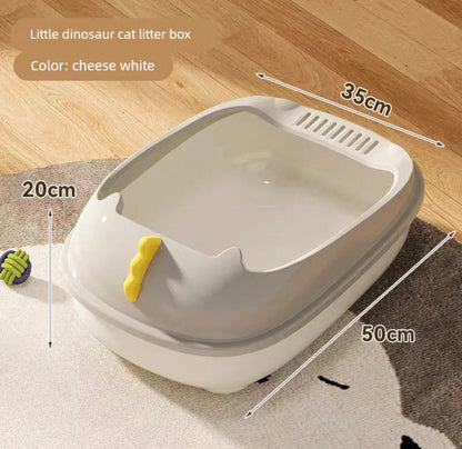 Arenero abierto para gatos estilo dinosaurio (dos tamaños disponibles)