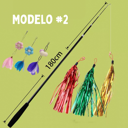 Cañita para gatos retráctil 180cm de largo
