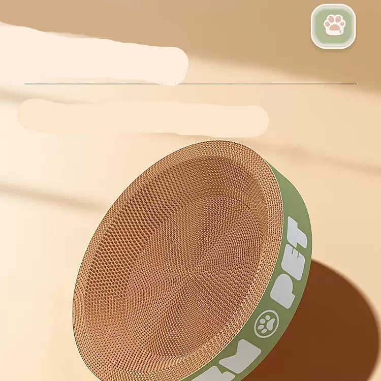 Rascador de cartón redondo verde 46*10cm