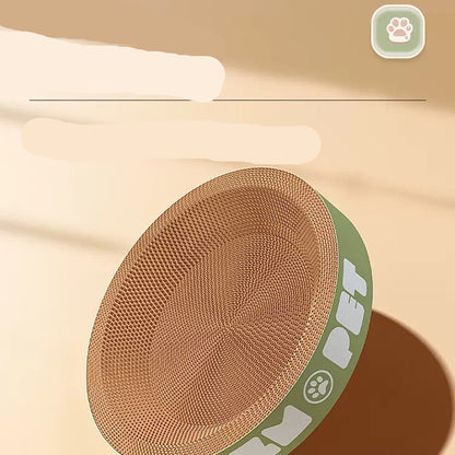 Rascador de cartón redondo verde 46*10cm