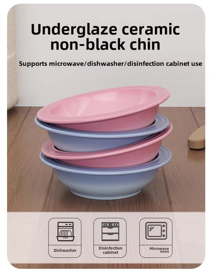 Plato de Ceramica  con base desmontable plastica  (Variedad de colores)