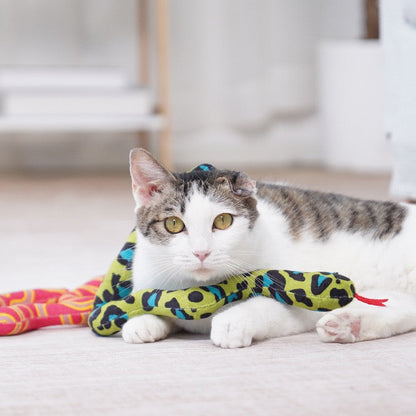 Juguete para gatos de peluche con catnip estilo serpiente