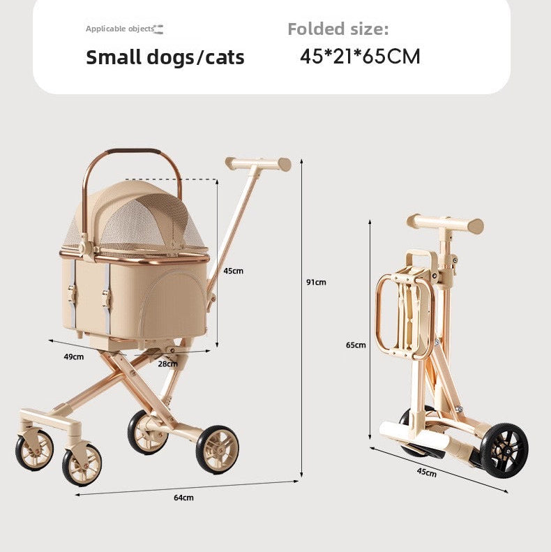 Coche para mascotas 311 blanco (Hasta 15kg)