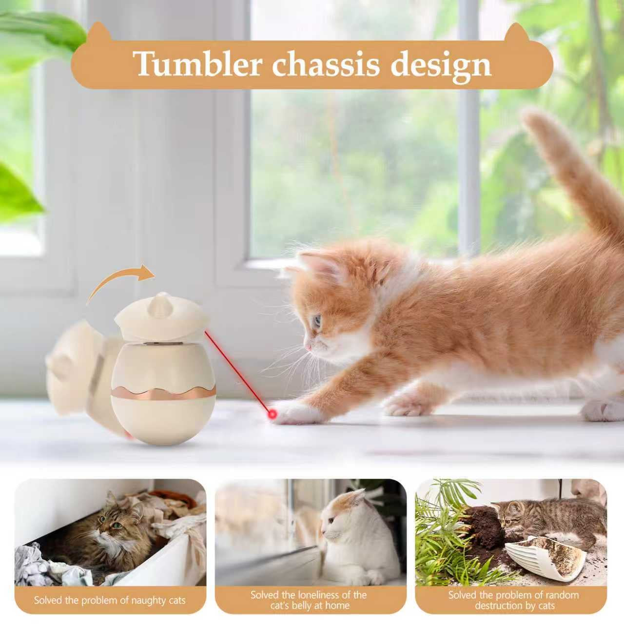 Juguete interactivo de láser recargable para gatos