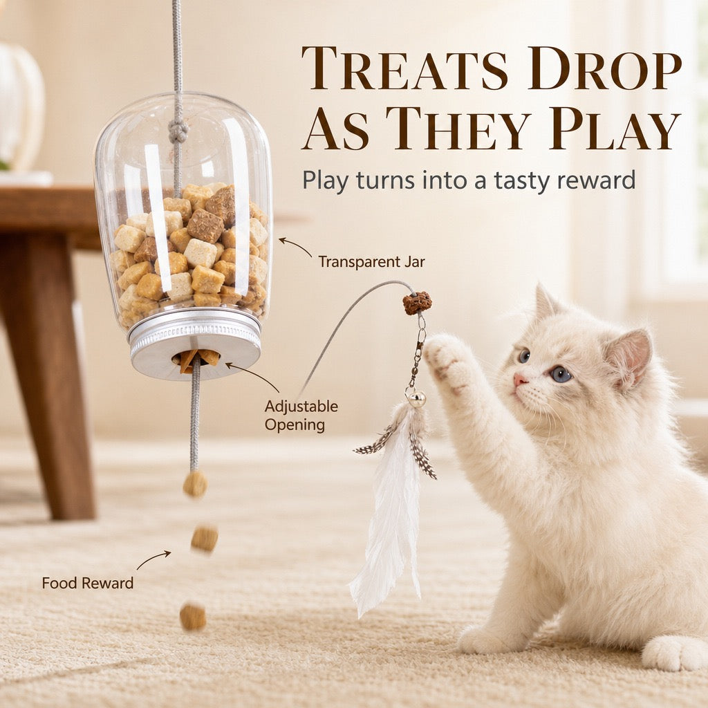 Juguete de gato con dispensador de snack