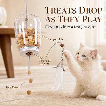 Juguete de gato con dispensador de snack