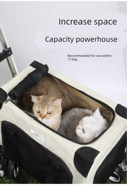 Maleta transportadora con ruedas para mascotas de gran capacidad (Hasta 20kg)