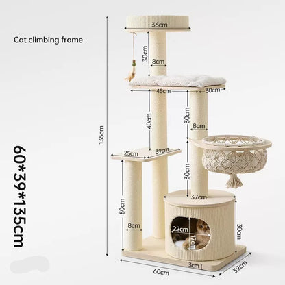Torre de gato madera maciza multicapa (MODELO TQM-2152)