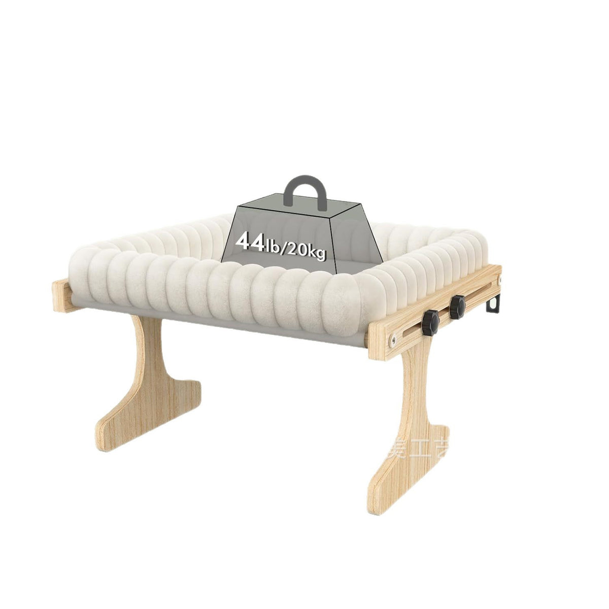 Cama colgante de madera para gatos (Soporta hasta 20kg)