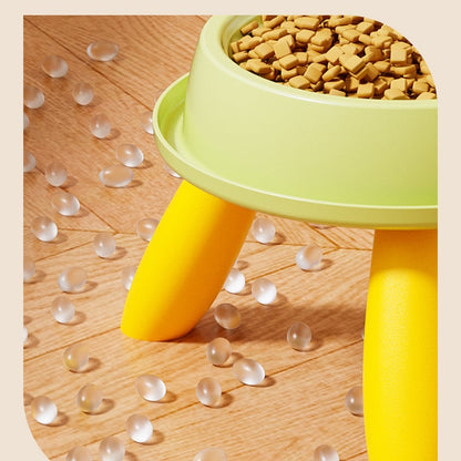 Plato de plastico elevado de tres patitas