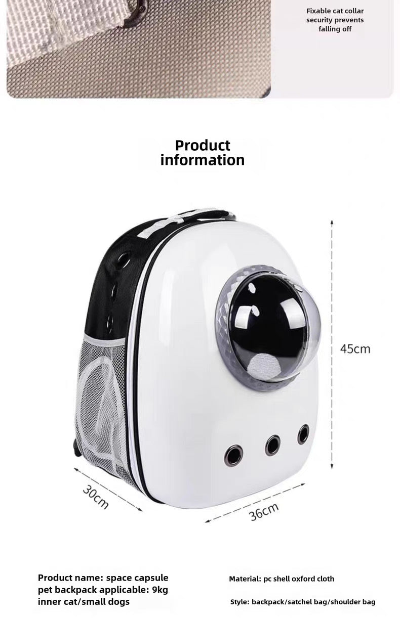 Mochila estilo capsula para mascotas hasta 8KG