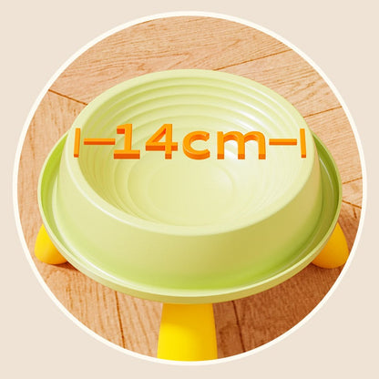 Plato de plastico elevado de tres patitas