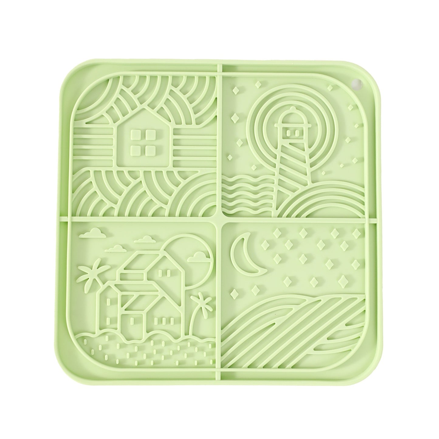 Lick mat cuadrado de colores para mascotas