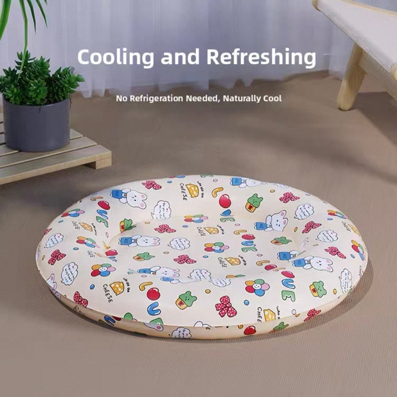 Cama redonda fresca para perros y gatos (54cm)