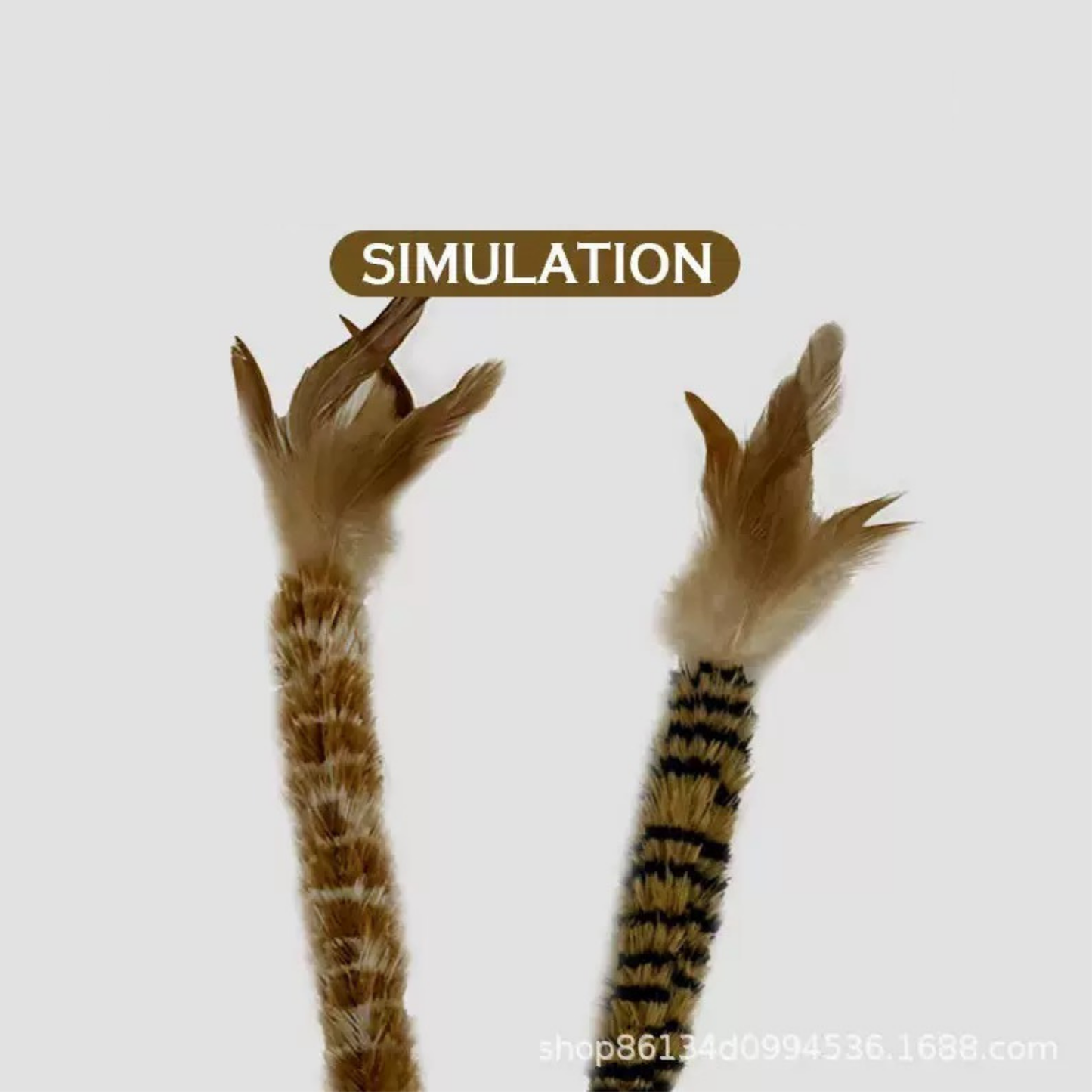 Cañitas de pluma y sisal para gatos