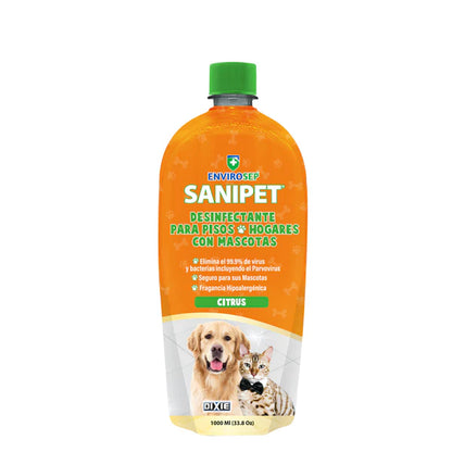 Desinfectante para Pisos, Sanipet, Botella de 1,000 ml (33.8 Oz). Sanipet