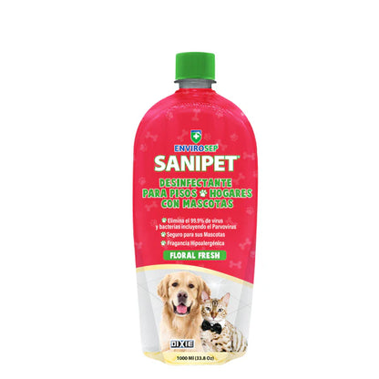 Desinfectante para Pisos, Sanipet, Botella de 1,000 ml (33.8 Oz). Sanipet
