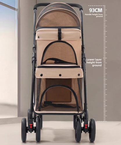 Coche doble para mascotas (Soporta hasta 24kg) Modelo Nakebella