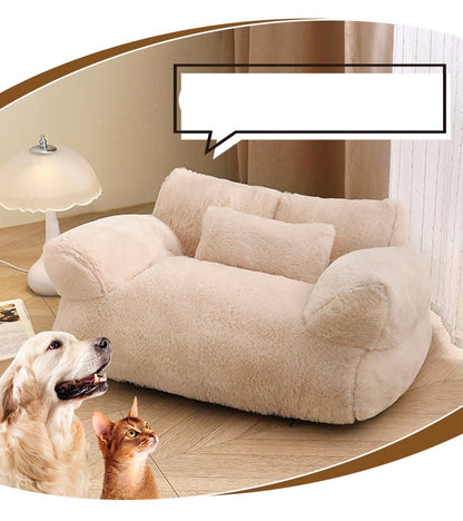 Sofá para mascotas beige 55x38x28cm