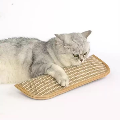 Juguete de almohada de sisal rellena de Catnip par gatos (34cm de largo)
