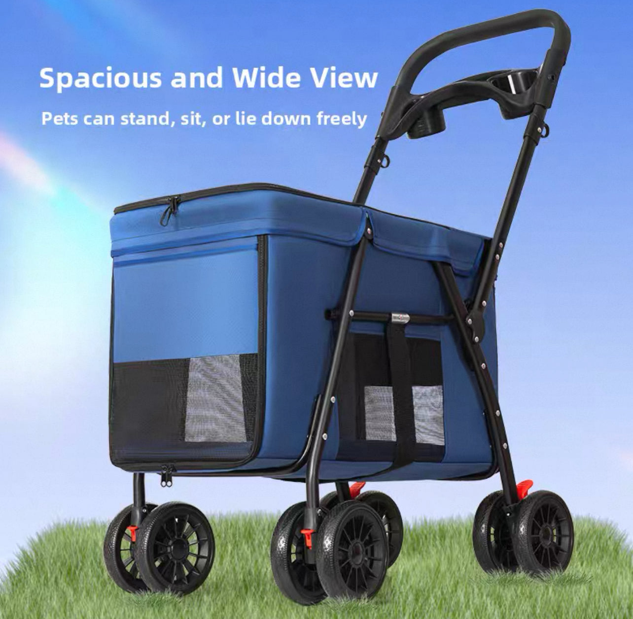 Coche bajo para mascotas (Hasta 30kg) Modelo W68