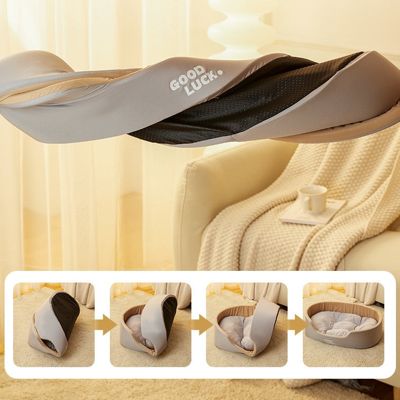 Cama para perros ligera grande gris