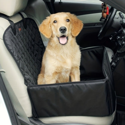 Asiento de auto impermeable para perros negro