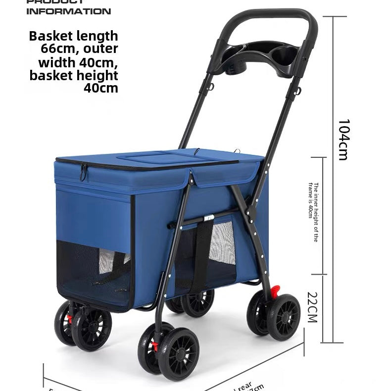 Coche bajo para mascotas (Hasta 30kg) Modelo W68