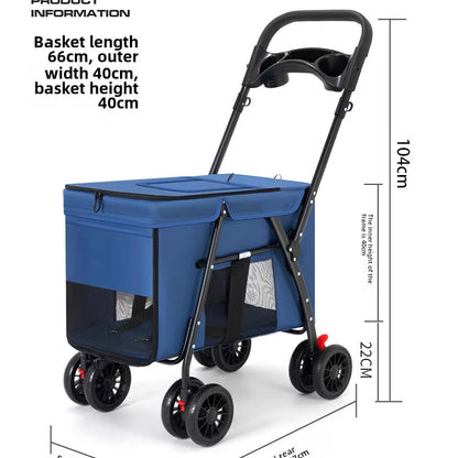 Coche bajo para mascotas (Hasta 30kg) Modelo W68