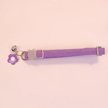 Collar para gatos con dije de flor