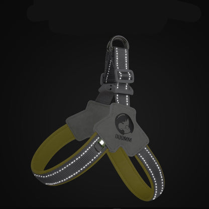 Pechera gris con correa para mascotas  modelo HAR202