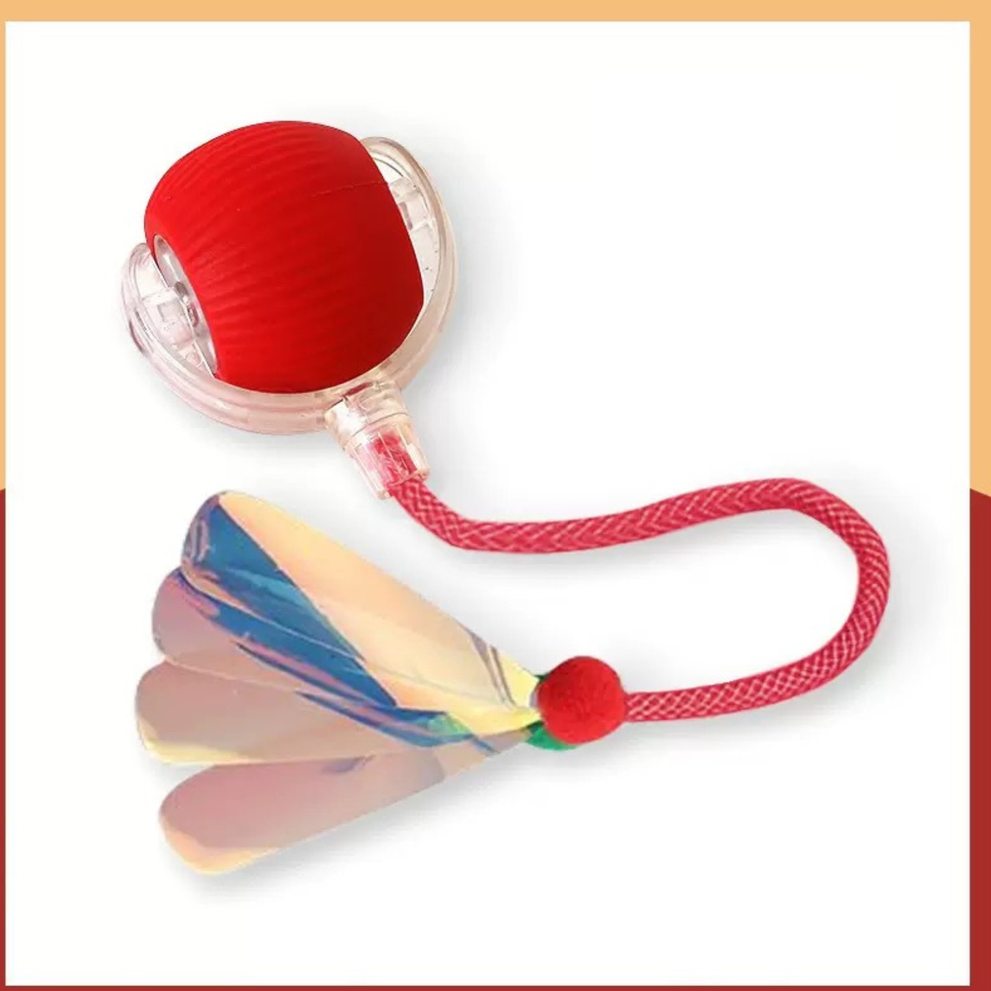 Pelota interactiva recargable con cola y plumas
