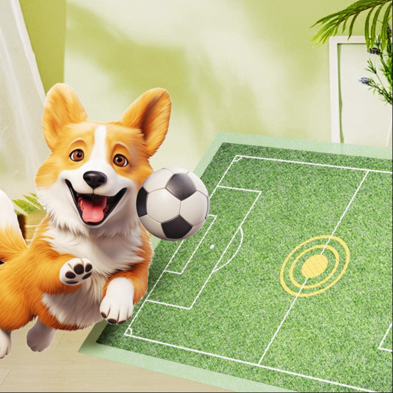 Pads verde para perros modelo chancha de futbol (Dos tamaños)