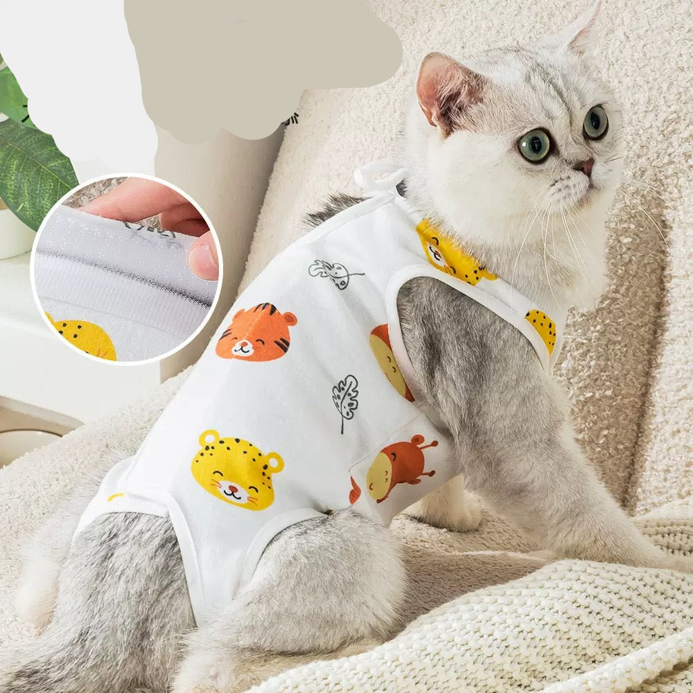 Traje postoperatorio para gatos Modelo #T49