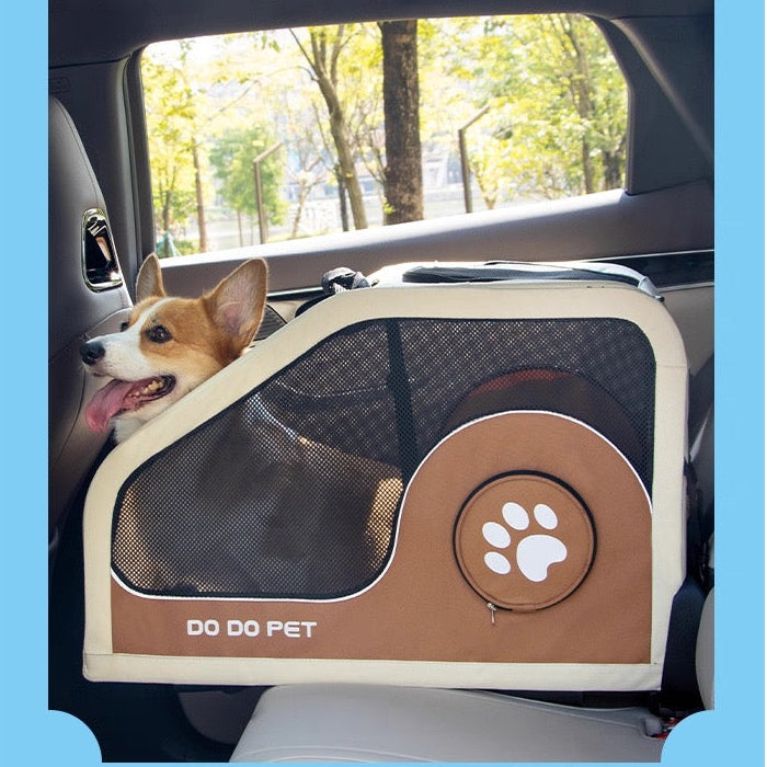 Coche para mascotas grandes dodopet beige (Soporta hasta 30kg)