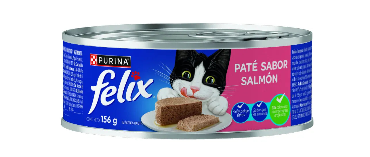 Comida Húmeda para Gato Purina: Felix, Lata, Paté Salmón
